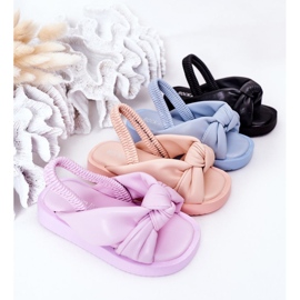 FR1 Dziecięce Sandały Ze Ściągaczem Fioletowe Bubble Gum 1