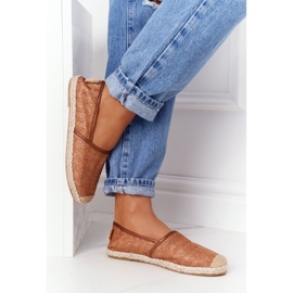 Espadryle Na Słomkowej Podeszwie Lu Boo Brązowe 1