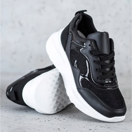 Sweet Shoes Sneakersy Z Brokatem czarne 3