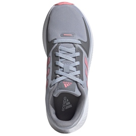Buty dla dzieci adidas Runfalcon 2.0 K szaro-różowe FY9497 szare 1