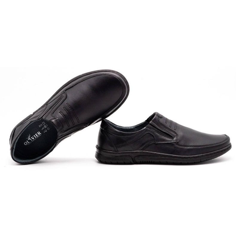 Olivier Buty męskie slip-on 7053 czarne 1