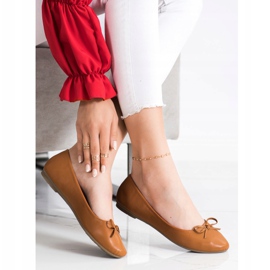 Diamantique Klasyczne Balerinki brązowe 2