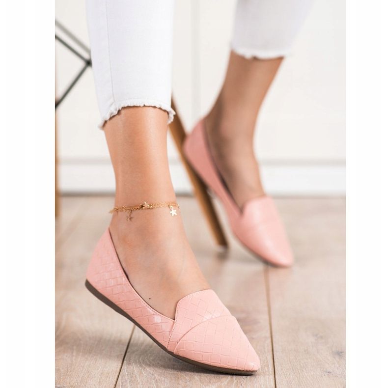Seastar Modne Baleriny Z Eko Skóry różowe 1