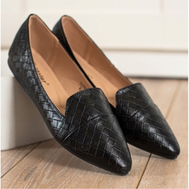 Seastar Modne Baleriny Z Eko Skóry czarne 2