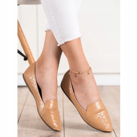 Seastar Modne Baleriny Z Eko Skóry brązowe 1