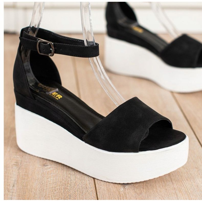 Comer Lekkie Sandały Na Platformie czarne 2