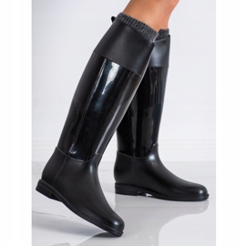 New Age Stylowe Czarne Kalosze 2