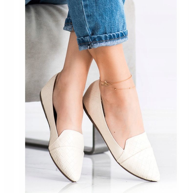 Seastar Modne Baleriny Z Eko Skóry beżowy 1