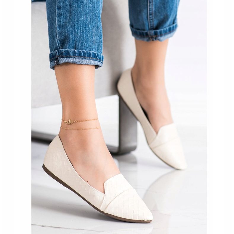 Seastar Modne Baleriny Z Eko Skóry beżowy 2