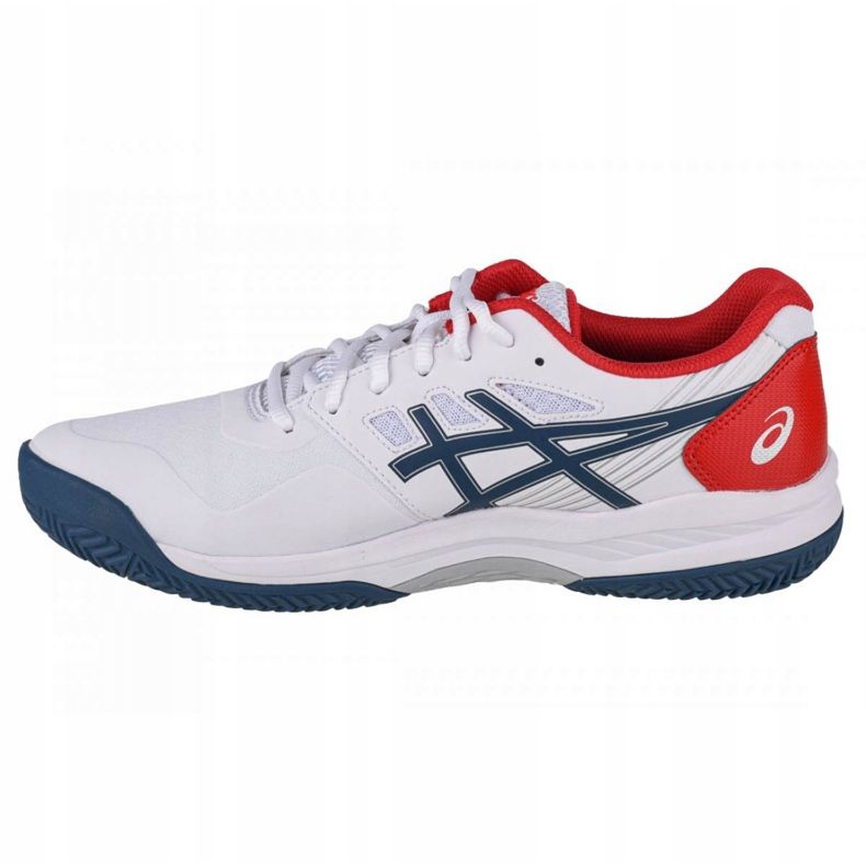 Buty Asics Gel-Game 8 Clay/OC M 1041A193-102 białe czerwone niebieskie 1