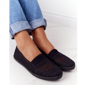 Ażurowe Wsuwane Tenisówki Slip-On Czarne Chillout 1