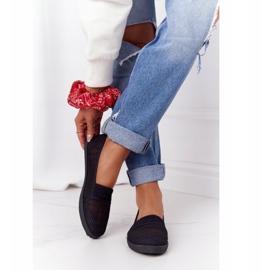 Ażurowe Wsuwane Tenisówki Slip-On Czarne Chillout 2