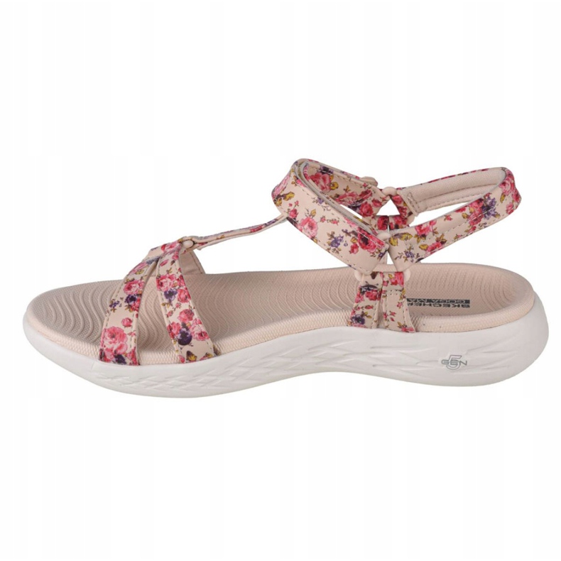Sandały Skechers On The Go 600 Fleur W 140018-NTMT beżowy czerwone fioletowe różowe 1