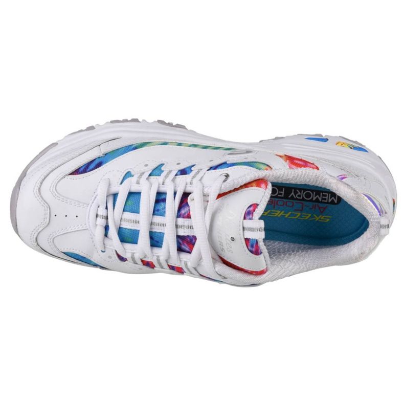 Buty Skechers D'Lites Summer Fiesta W 149015-WMLT białe czarne 2