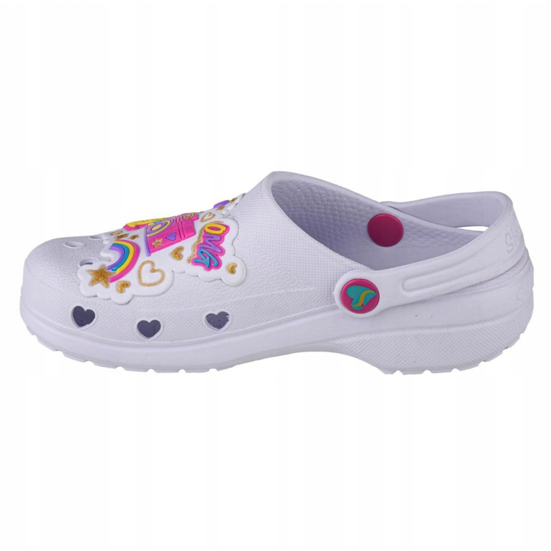 Klapki Skechers Heart Charmer Photobomb Jr 308003L-WMLT 308003L-WMLT białe czarne 1