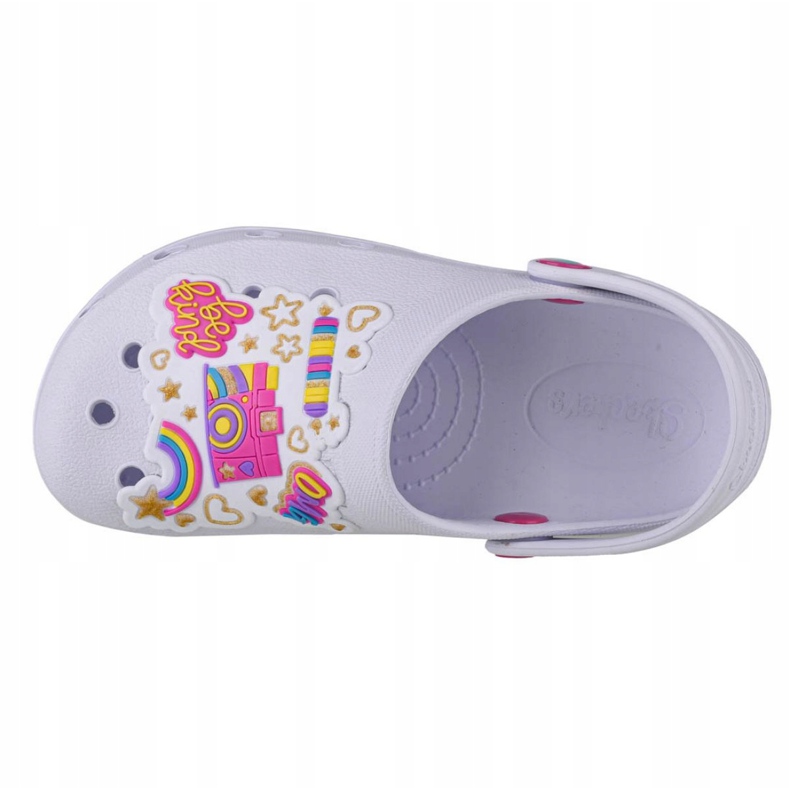 Klapki Skechers Heart Charmer Photobomb Jr 308003L-WMLT 308003L-WMLT białe czarne 2