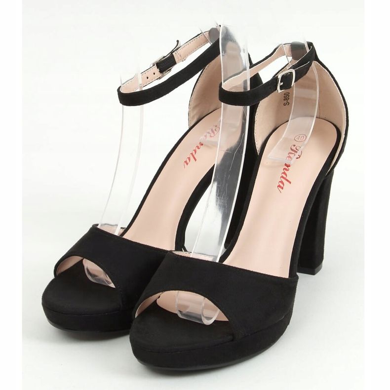 Sandałki na platformie czarne S-850 Black 1