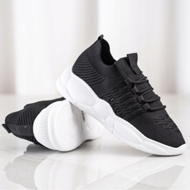 SHELOVET Klasyczne Tekstylne Sneakersy czarne 1