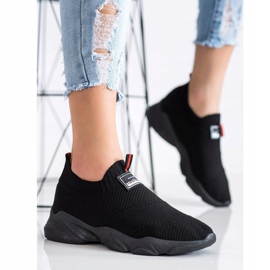 SHELOVET Wsuwane Sneakersy Fashion czarne 2