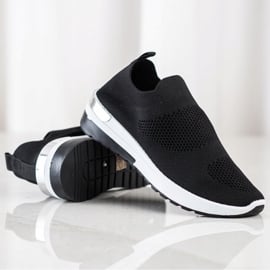 SHELOVET Sneakersy Slip On czarne 1