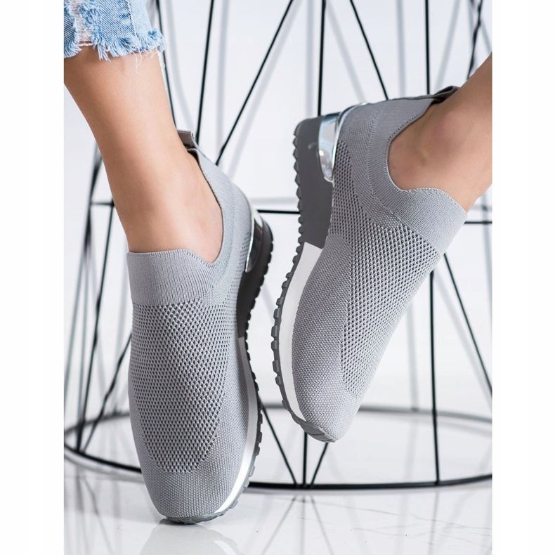 Renda Szare Ażurowe Sneakersy 2
