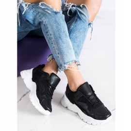 SHELOVET Casualowe Czarne Sneakersy 1