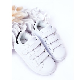 FR1 Dziecięce Sportowe Buty Na Rzepy Biało-Czarne Fifi białe 4