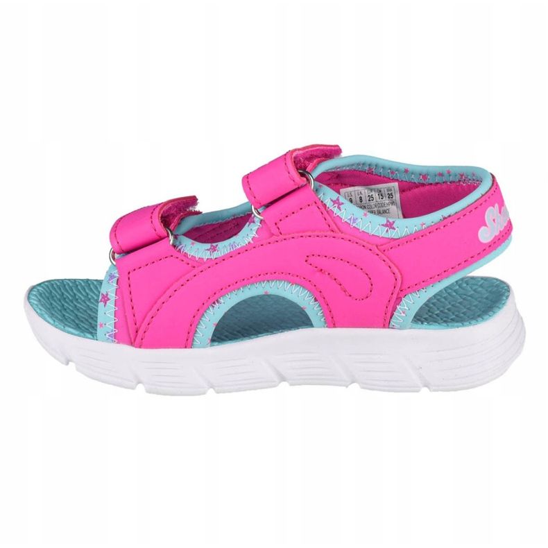 Sandały Skechers C-Flex Sandal-Star Zoom Jr 86980N-HPMT niebieskie różowe 1