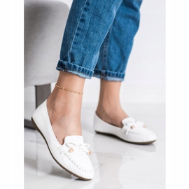 Kayla Casualowe Mokasyny Z Eko Skóry białe 1