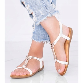 Białe sandały damskie Liva 1