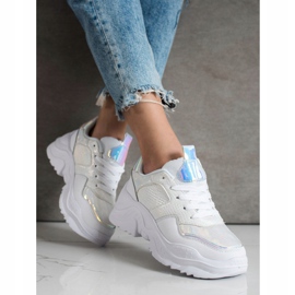 Weide Sneakersy Z Eko Skóry Snake Print białe 1