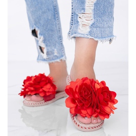 Czerwone klapki damskie Dain 1