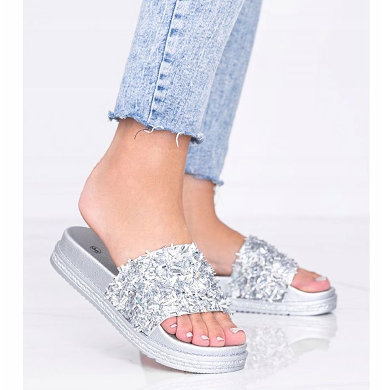 Srebrne klapki z cyrkoniami Love Bling srebrny 1