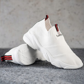 SHELOVET Wsuwane Sneakersy Fashion białe 3
