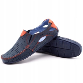 Olivier Buty męskie mokasyny 901 granatowe z czerwonym czerwone 3