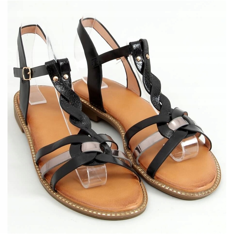 Sandałki damskie czarne C43 Black 1