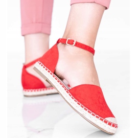 Czerwone sandały espadryle Chloe Star 2