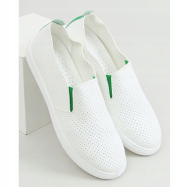 Trampki slip-on białe LA45 Green zielone 1