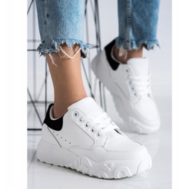 SHELOVET Modne Białe Sneakersy 2