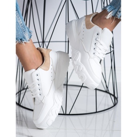 SHELOVET Modne Białe Sneakersy 3