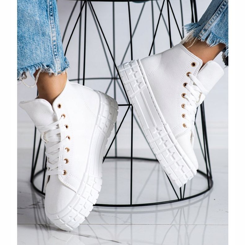 Goodin Wysokie Trampki Fashion białe 2