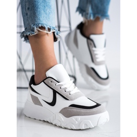 SHELOVET Casualowe Sneakersy białe wielokolorowe 2