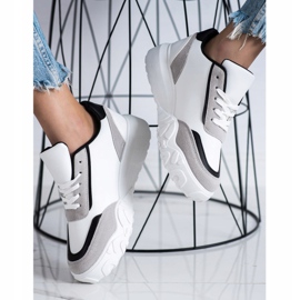 SHELOVET Casualowe Sneakersy białe wielokolorowe 3