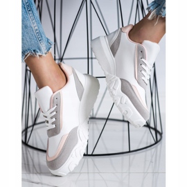 SHELOVET Casualowe Sneakersy białe wielokolorowe 2