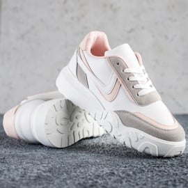 SHELOVET Casualowe Sneakersy białe wielokolorowe 1