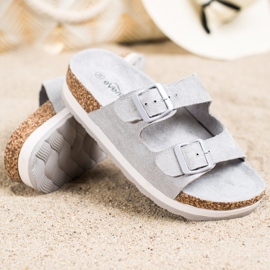 Evento Casualowe Klapki szare 1