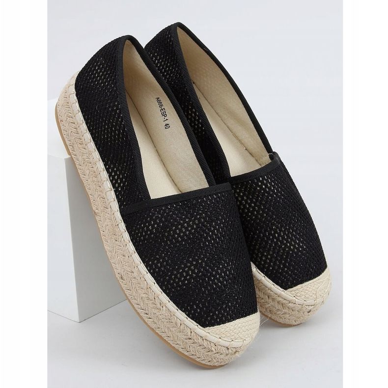 Espadryle damskie czarne A666-ESP-1 Black 1