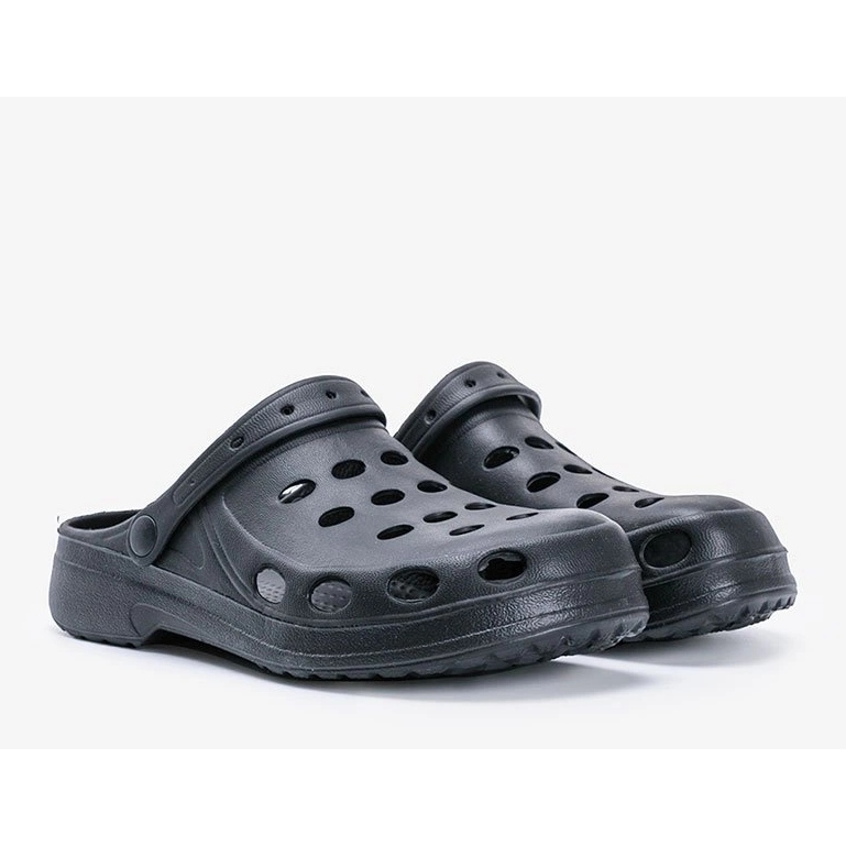 Czarne klapki typu koksy męskie David 1