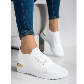 SHELOVET Wygodne Wsuwane Sneakersy białe 3