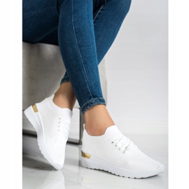 SHELOVET Wygodne Wsuwane Sneakersy białe 2